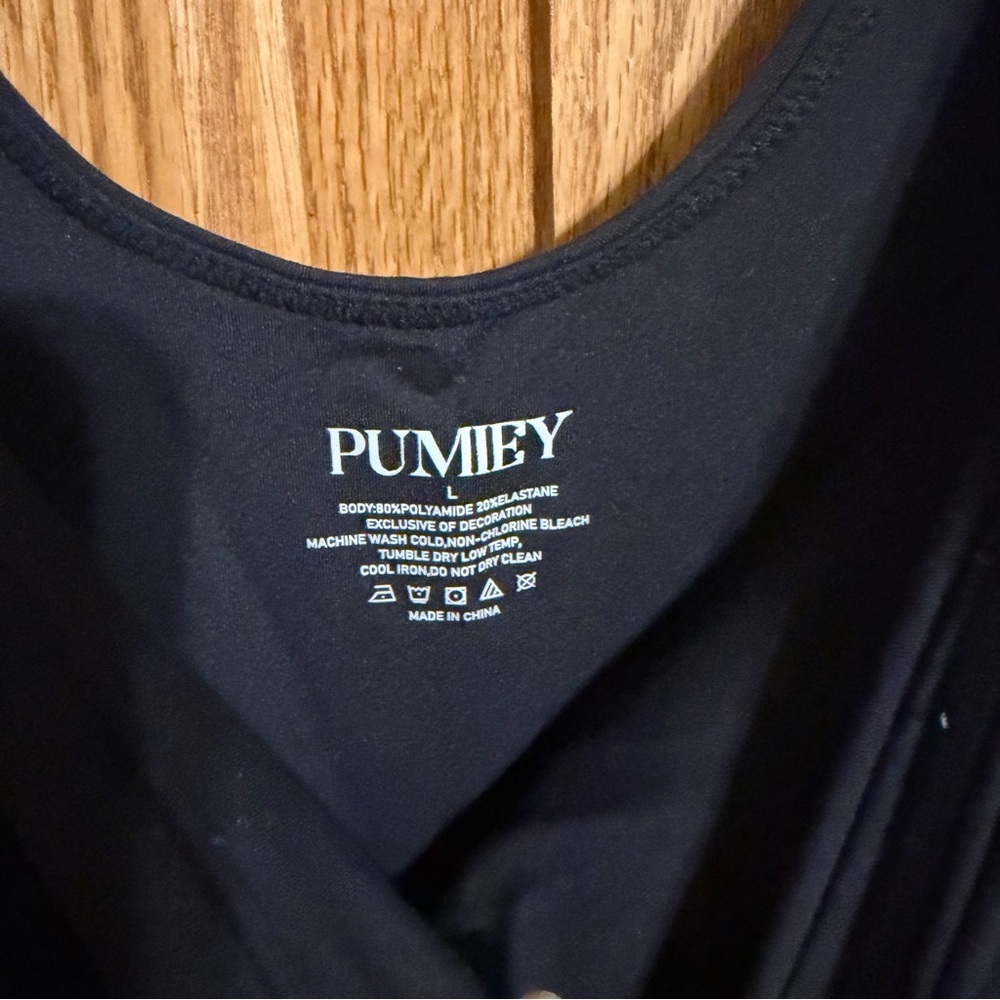 Elegant Black Bodysuit for Women, Pumiey - Picture 2 of 3